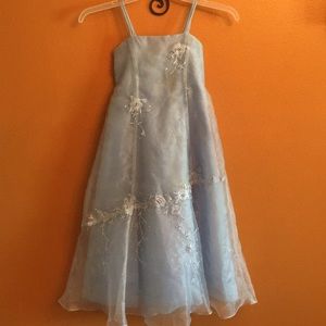 Light blue kids party dress